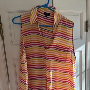 The Limited Sleeveless Collared Camisole - Pink, Yellow, White